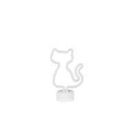LED-TISCHLEUCHTE Cat 16/25/8,5 cm  - Weiß, LIFESTYLE, Kunststoff (16/25/8,5cm)