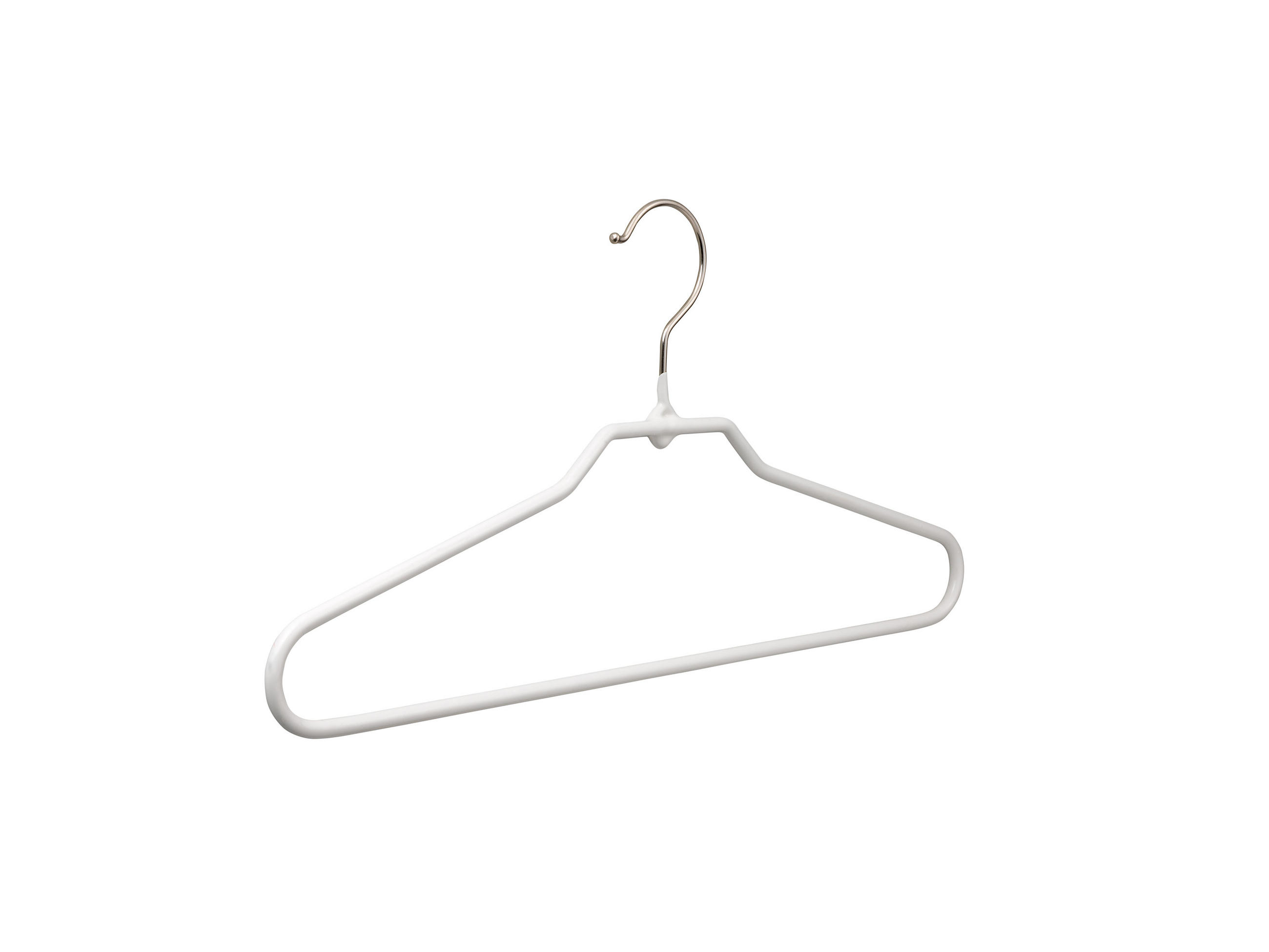KLEIDERBÜGEL 40 cm Metall, Kunststoff  - Chromfarben/Weiß, Design, Kunststoff/Metall (40cm)