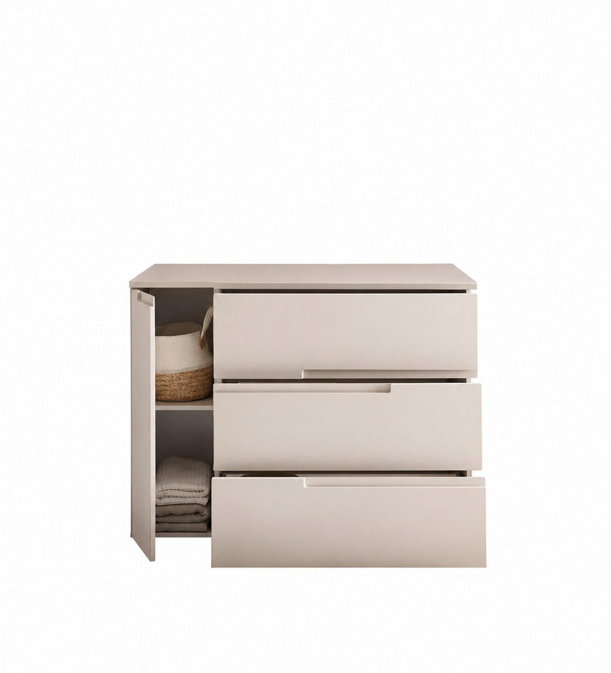 WICKELKOMMODE Luca/Corner 120/102/80 cm  - Kaschmir, Basics, Holzwerkstoff (120/102/80cm)