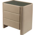 BOXSPRINGBETT 180/200 cm  in Hellgrau, Greige  - Greige/Hellgrau, Design, Textil/Metall (180/200cm) - Johann Jakob