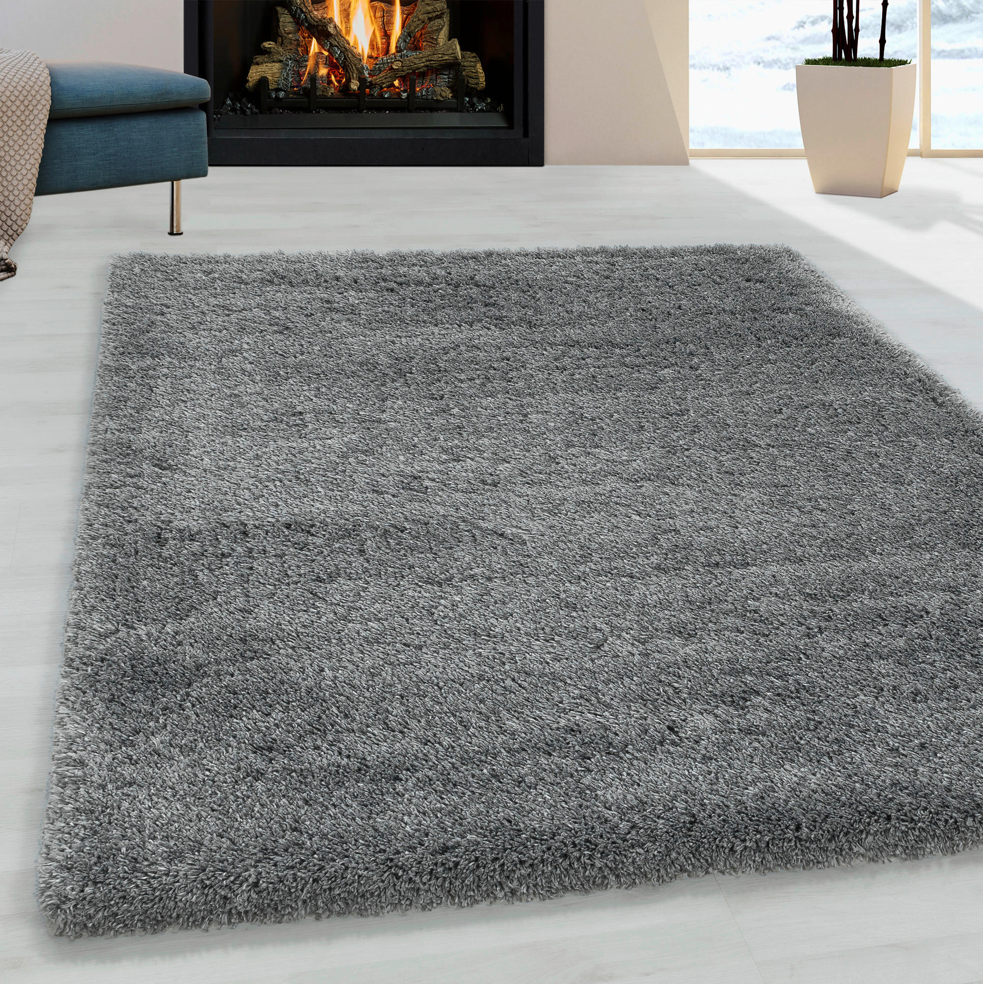 RYAMATTA 140/200 cm Fluffy 3500 Lightgrey - ljusgrå, Basics, textil (140/200cm)