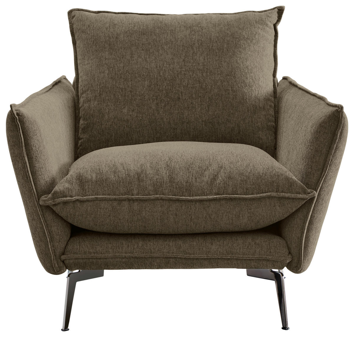 FÅTÖLJ i textil brun  - brun/svart, Design, metall/textil (96/84/100cm) - Livetastic