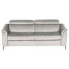 SCHLAFSOFA Samt Hellgrau  - Chromfarben/Hellgrau, Design, Textil/Metall (203/77-98/103cm) - MID.YOU