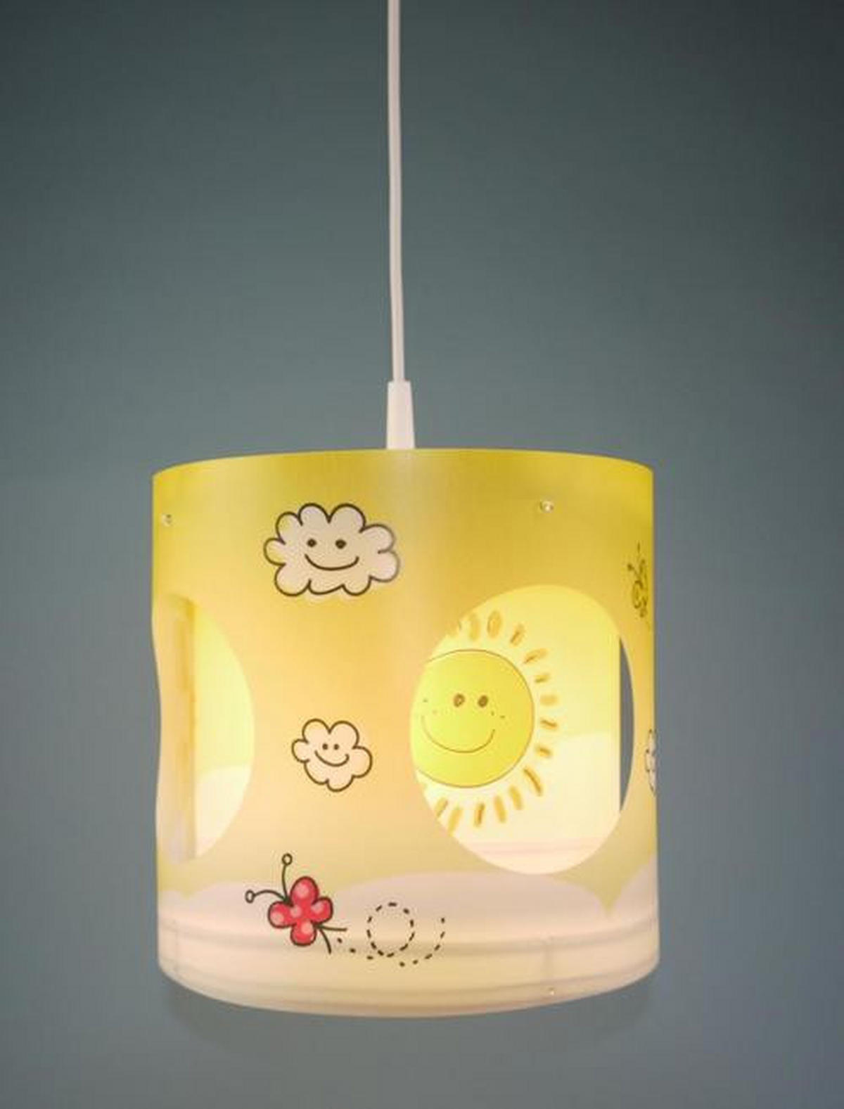 KINDERHÄNGELEUCHTE Sunny 25/27 cm   - Multicolor, LIFESTYLE, Kunststoff (25/27cm)
