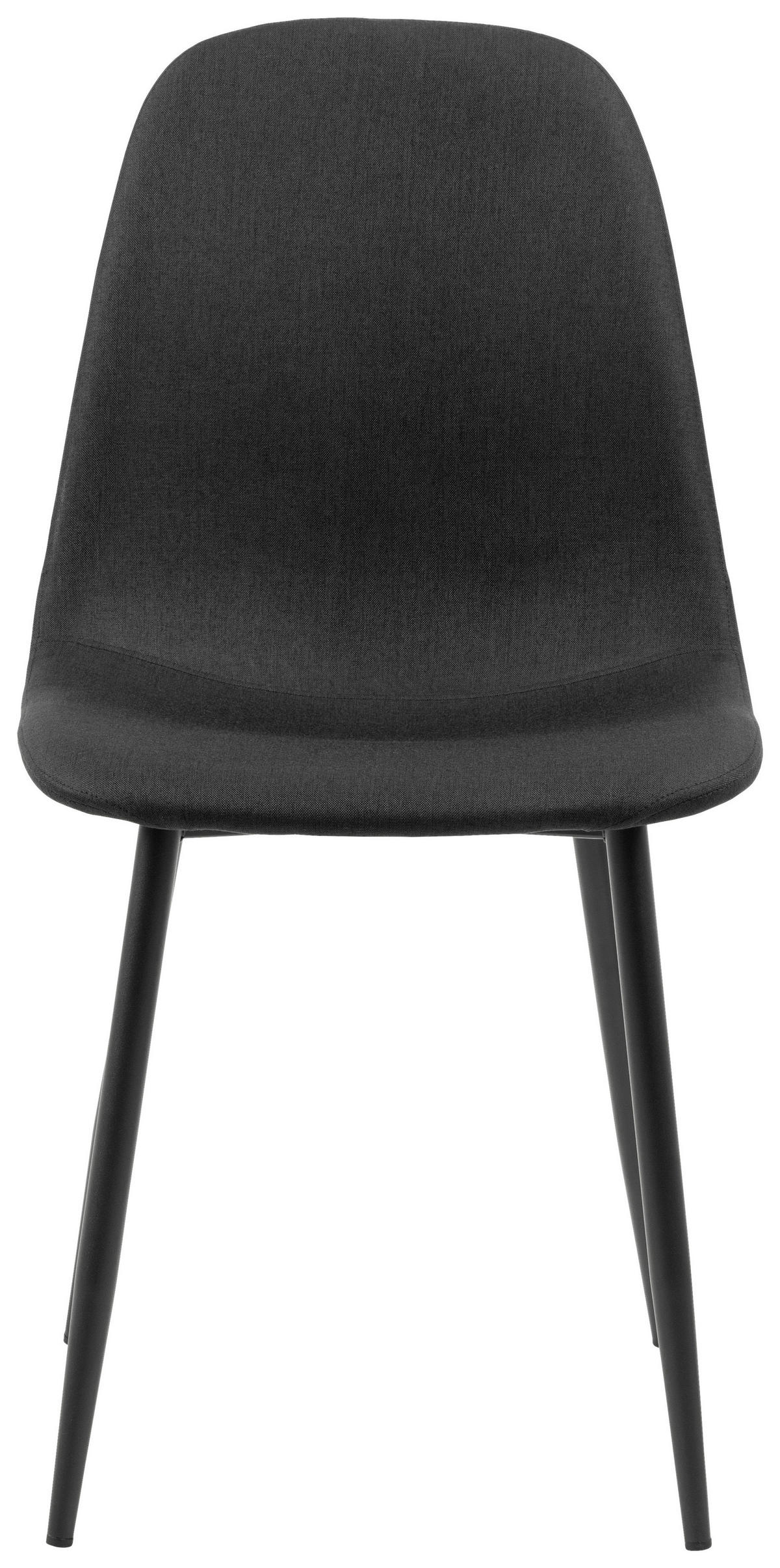 STUHL Webstoff Schwarz  - Schwarz, Trend, Textil/Metall (44/86/54cm)