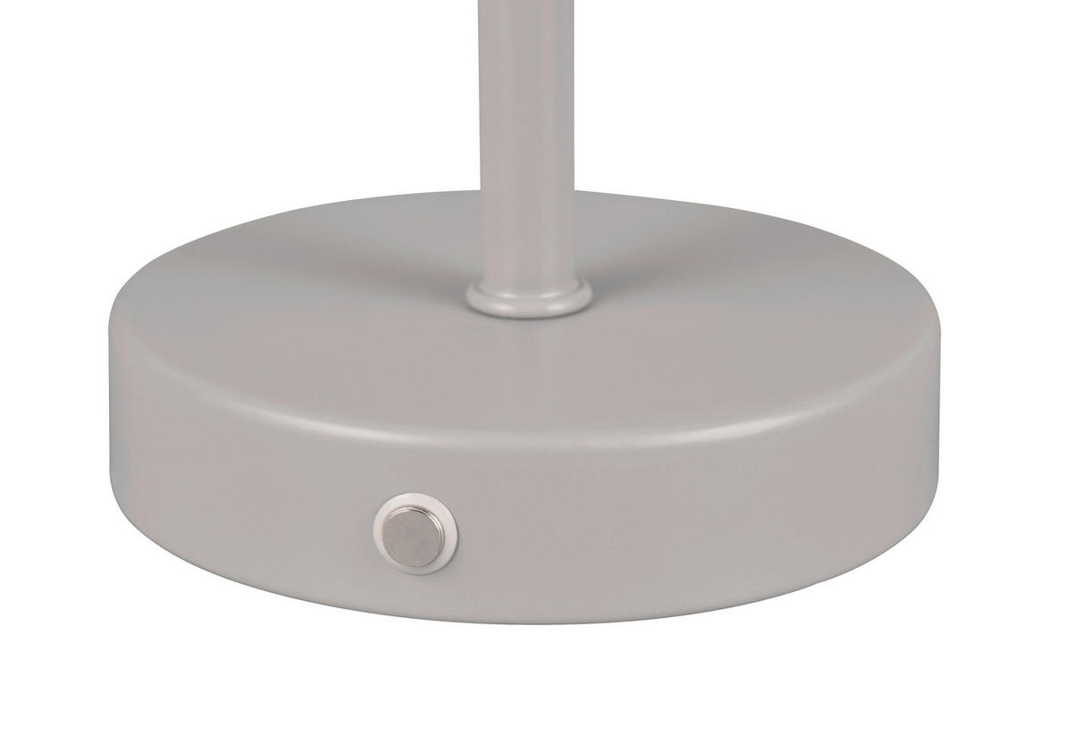 PORTABEL LAMPA Jeff 12,6/30 cm   - grå, Basics, metall (12,6/30cm)