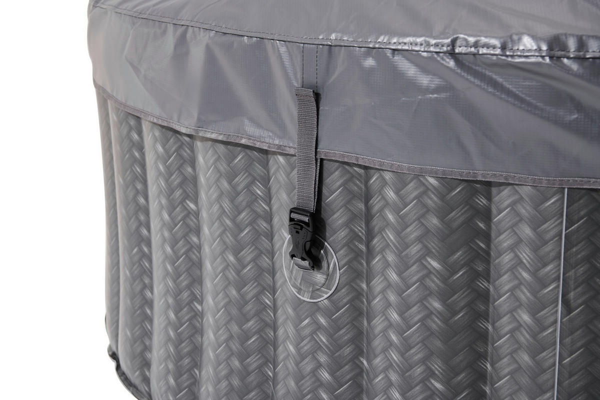 WHIRLPOOL MSPA COMFORT OTTOMAN 204/70 cm  - Anthrazit/Weiß, KONVENTIONELL, Kunststoff (204/70cm) - Atrigo