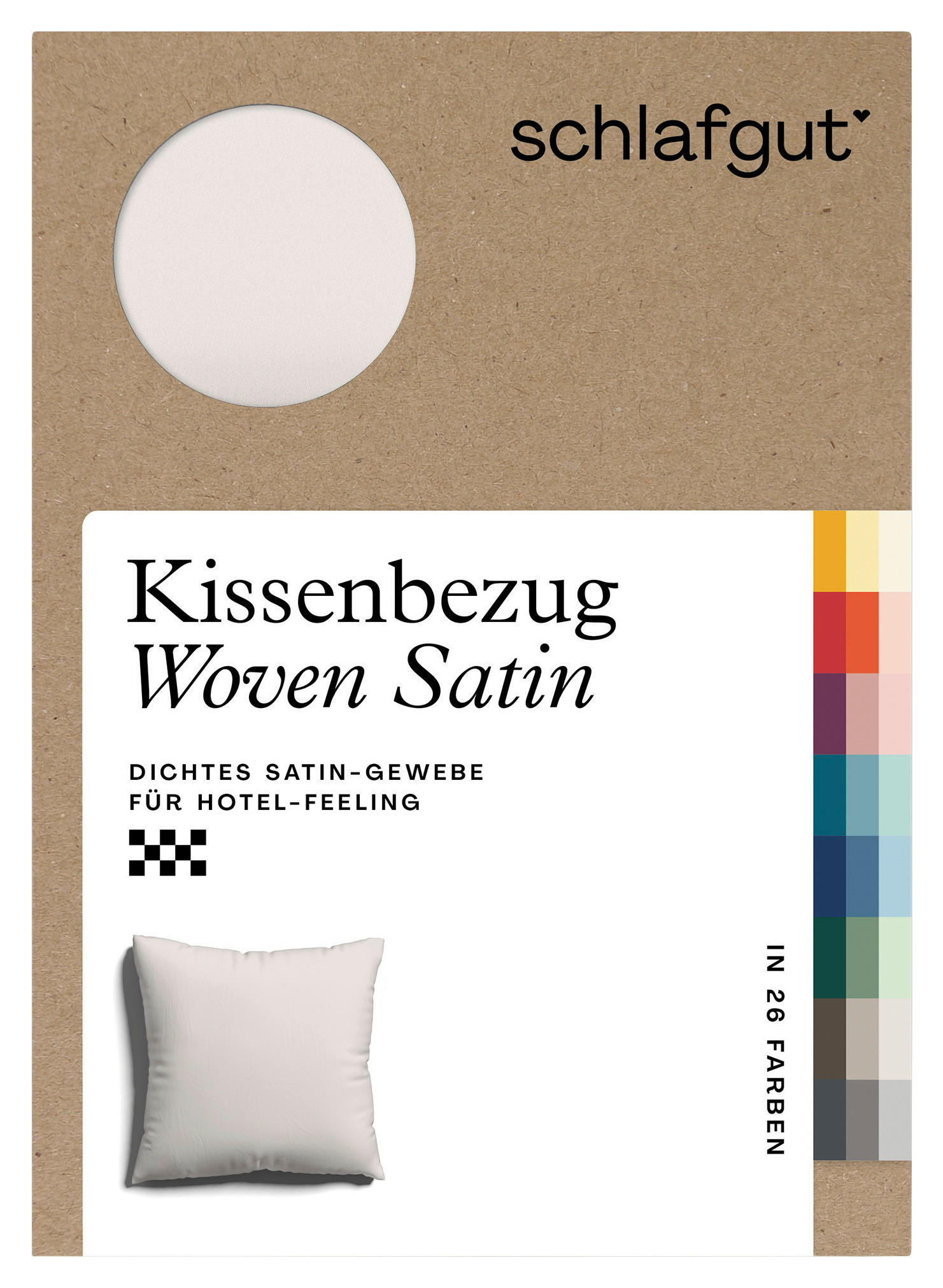 KISSENHÜLLE WOVEN SATIN 40/40 cm  - Beige, Basics, Textil (40/40cm) - Schlafgut
