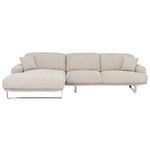 ECKSOFA  in Webstoff Champagner  184/304 cm  - Champagner, Design, Textil/Metall (184/304cm) - Dieter Knoll