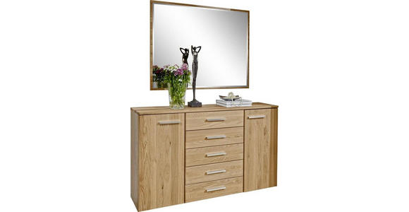 SIDEBOARD Erle teilmassiv Erlefarben  - Erlefarben/Alufarben, Design, Holz/Holzwerkstoff (141/86/36cm) - Dieter Knoll