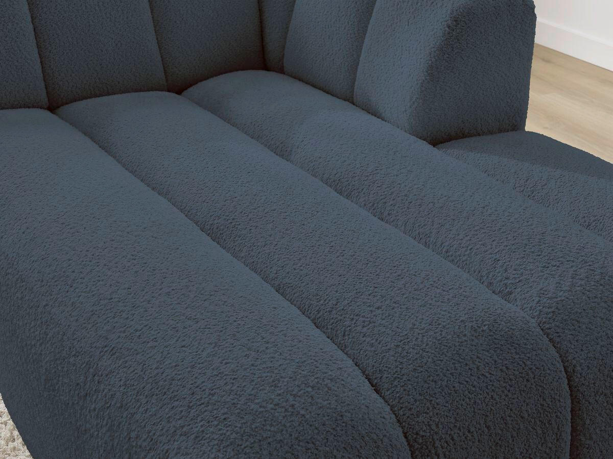 SOFAELEMENT ANNECY Bouclé Dunkelblau  - Schwarz/Dunkelblau, MODERN, Kunststoff/Textil (120/72/170cm)