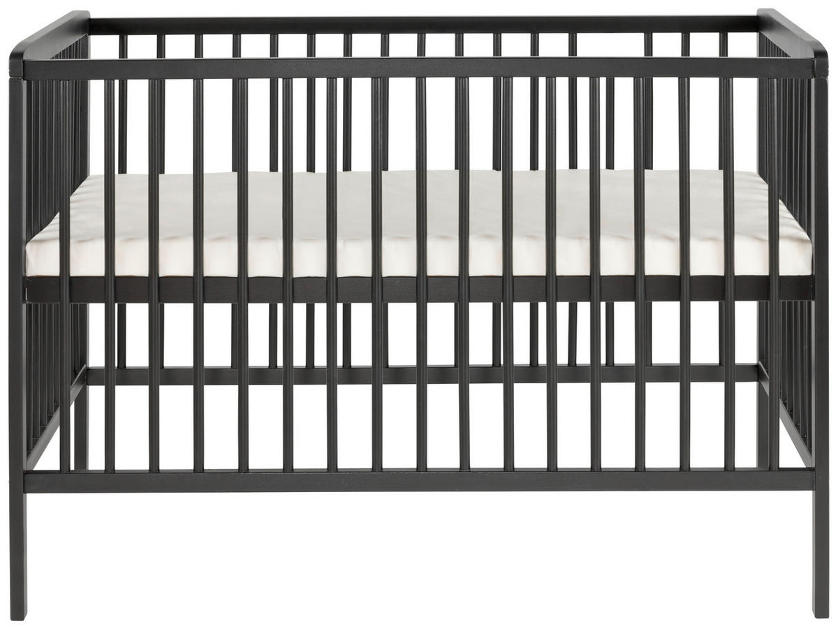 DĚTSKÁ POSTÝLKA  60 cmx120 cm - černá, Lifestyle, dřevo (125/65/86cm) - Jimmylee