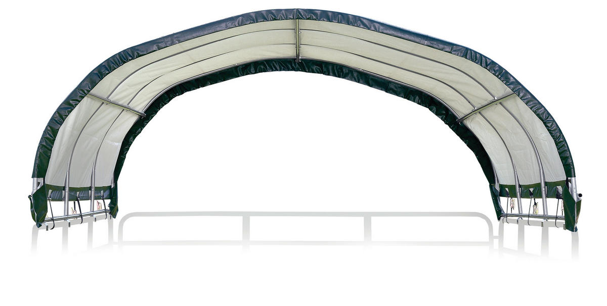 ZELTGARAGE DACH - Dunkelgrün, Basics, Kunststoff (370/370/170cm)