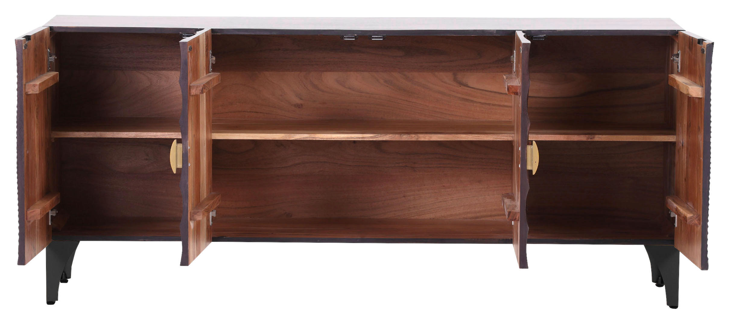 SIDEBOARD in 177/78/47 cm - Goldfarben/Schwarz, Design, Holz/Metall (177/78/47cm) - Landscape