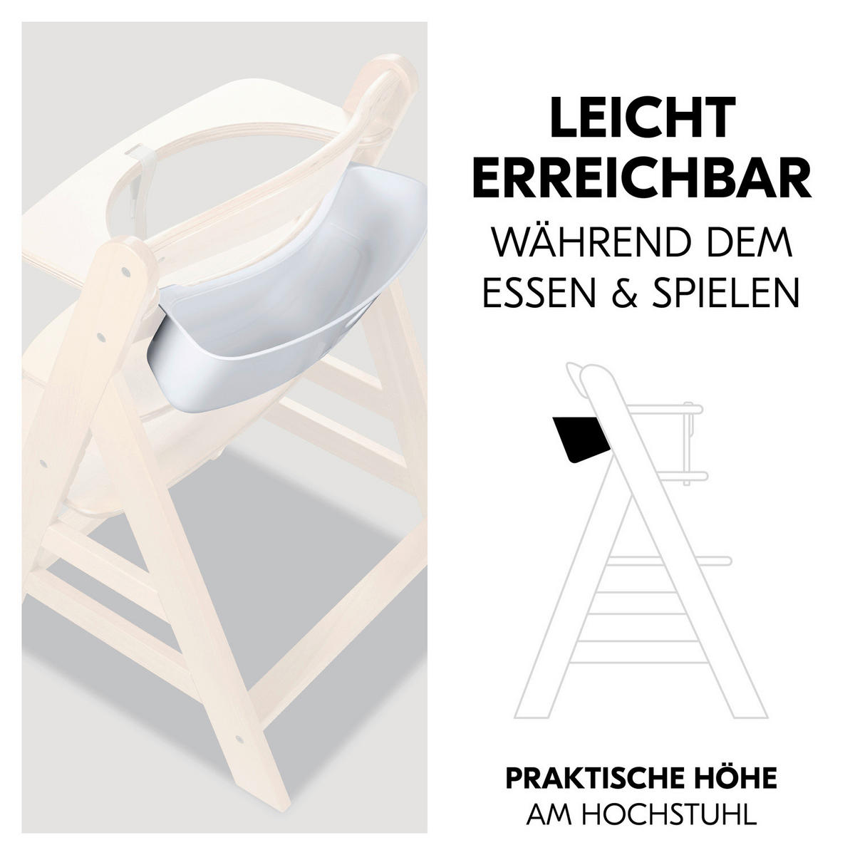 AUFBEWAHRUNGSBOX     - Weiß, Basics, Kunststoff (17/16/42cm) - Hauck