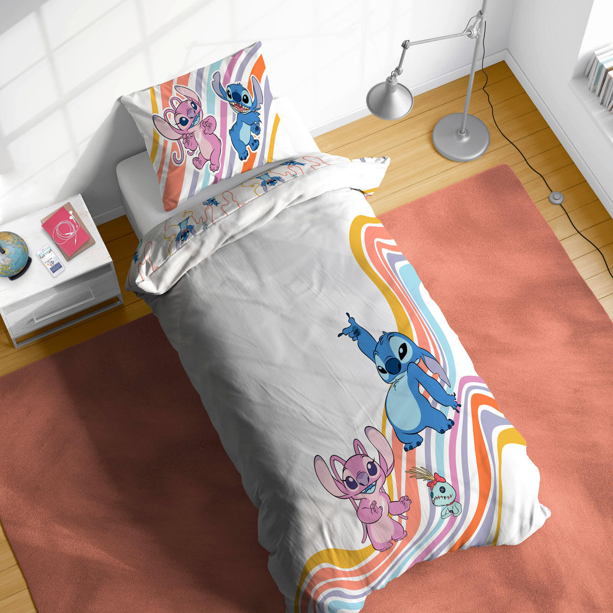 KINDERBETTWÄSCHE Disney Lilo and Stitch 135/200 cm  - Multicolor/Weiß, Basics, Textil (135/200cm)
