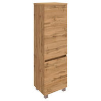 MIDISCHRANK 40/133/35 cm  - Eiche Wotan/Silberfarben, MODERN, Holzwerkstoff/Kunststoff (40/133/35cm) - Held