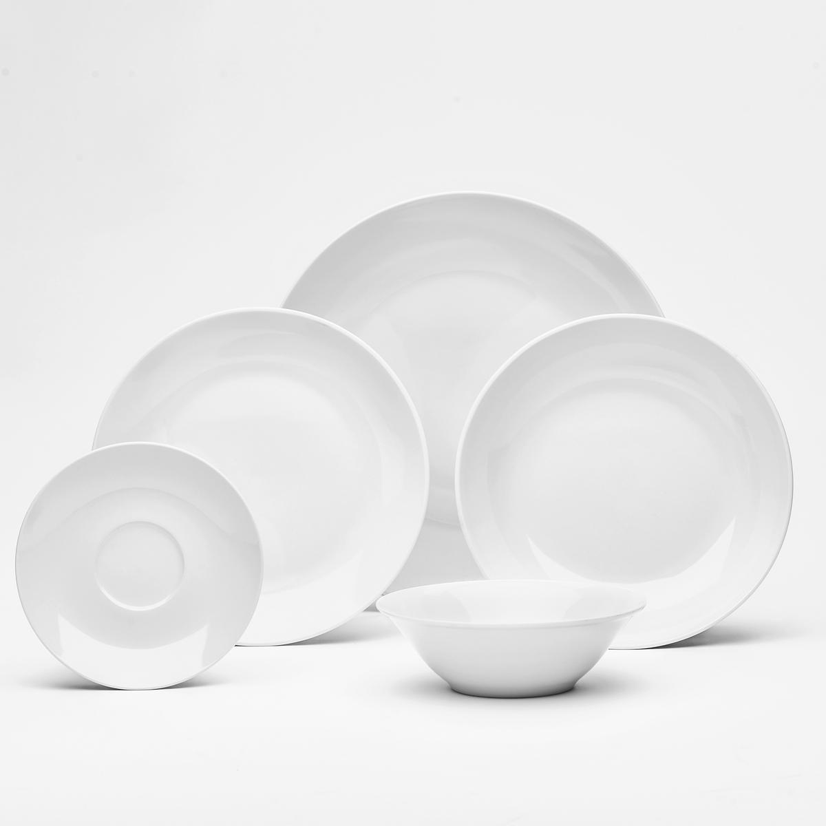 KOMBISERVICE Weiß Ronda 30-teilig 6 Personen  - Weiß, Basics, Keramik - Van Well