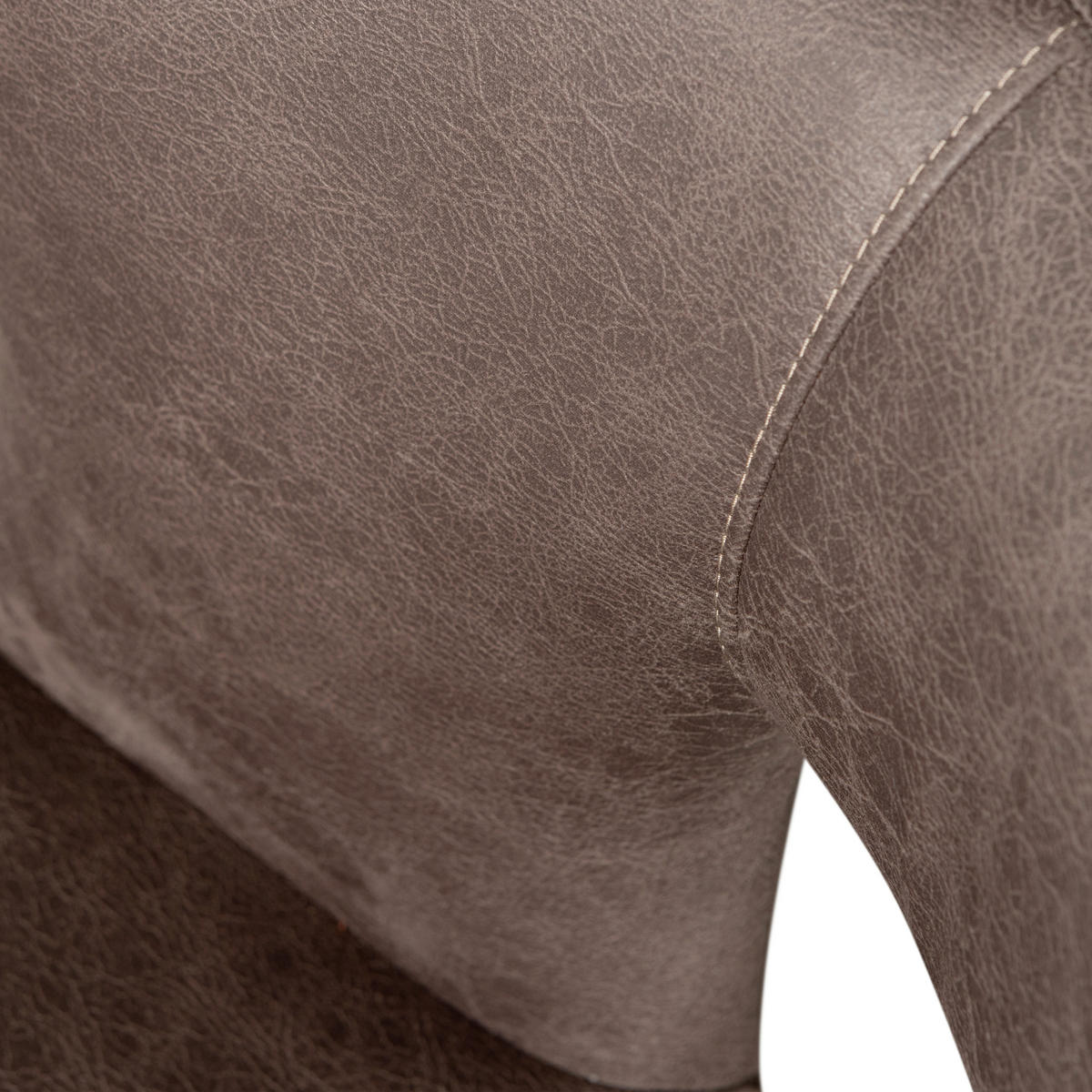 STUHL-SET 2 Stück  in Stahl Lederlook Metall, Textil, Holzwerkstoff  - Schwarz/Grau, MODERN, Holzwerkstoff/Textil (52/78/53cm) - Livetastic