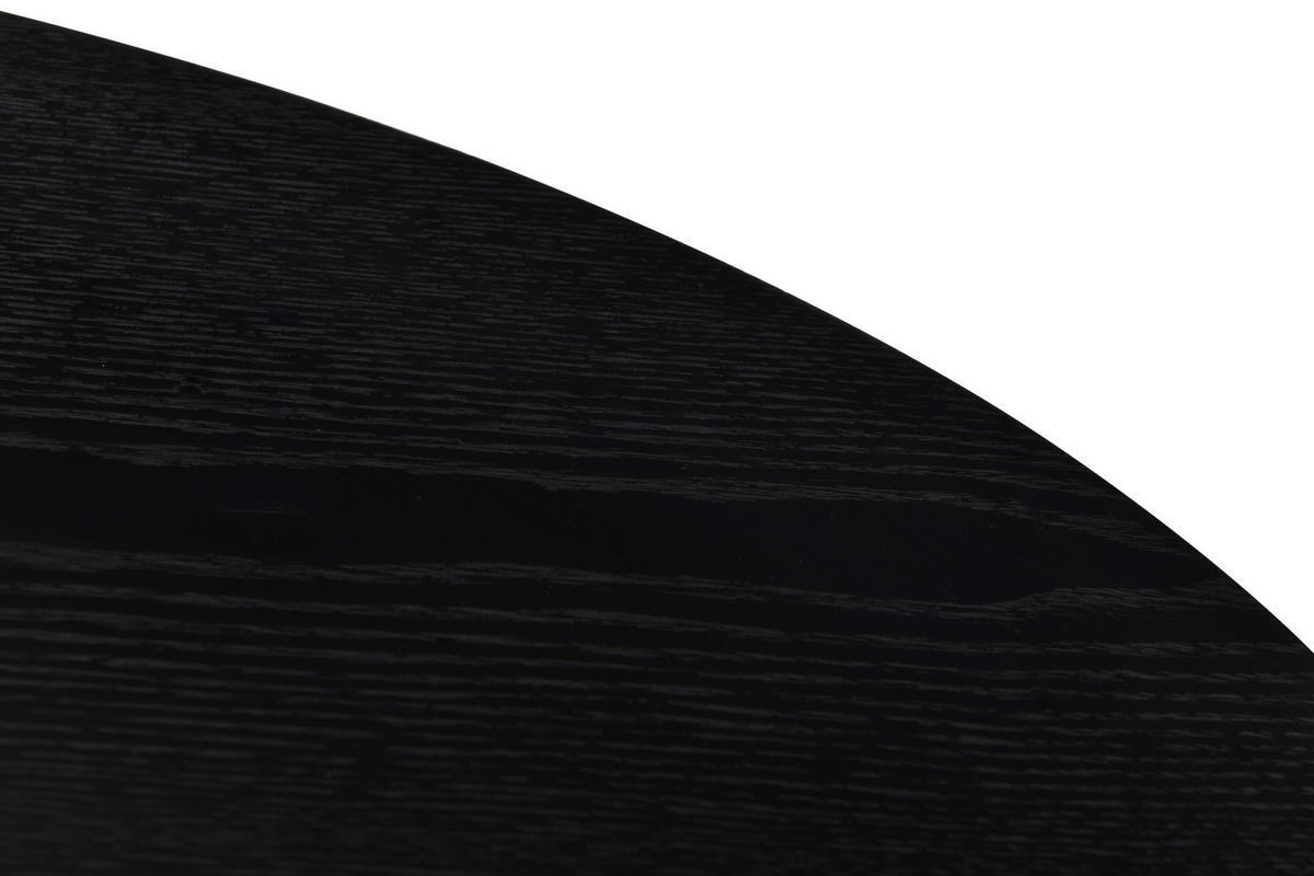 COUCHTISCH Pappel furniert 110/60/40 cm oval Schwarz  - Schwarz, Basics, Holz/Holzwerkstoff (110/60/40cm) - MID.YOU