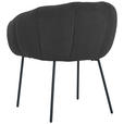 ARMLEHNSTUHL  Stoffauswahl Struktur  Schwarz  - Schwarz, Design, Textil/Metall (66/78/72cm) - Carryhome