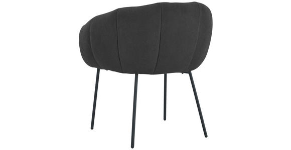 ARMLEHNSTUHL  Stoffauswahl Struktur  Schwarz  - Schwarz, Design, Textil/Metall (66/78/72cm) - Carryhome