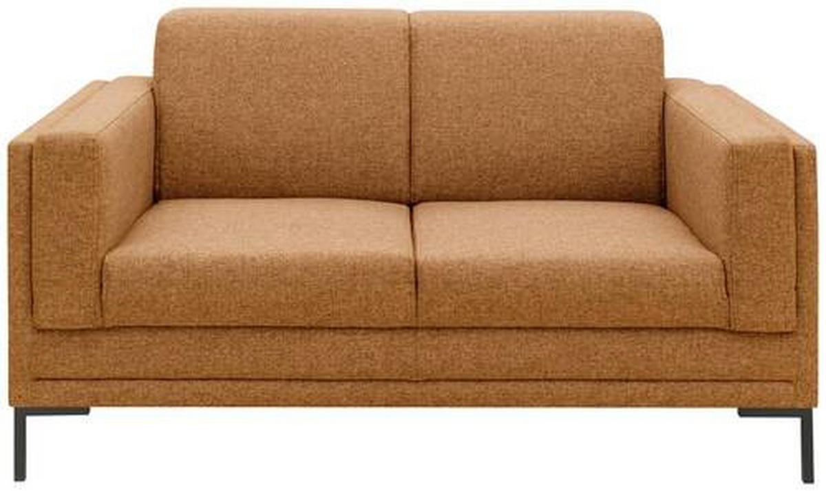 2-SITZER-SOFA Webstoff Messingfarben  - Silberfarben/Messingfarben, Design, Textil/Metall (155/82/90cm) - LOOKS by W.Joop