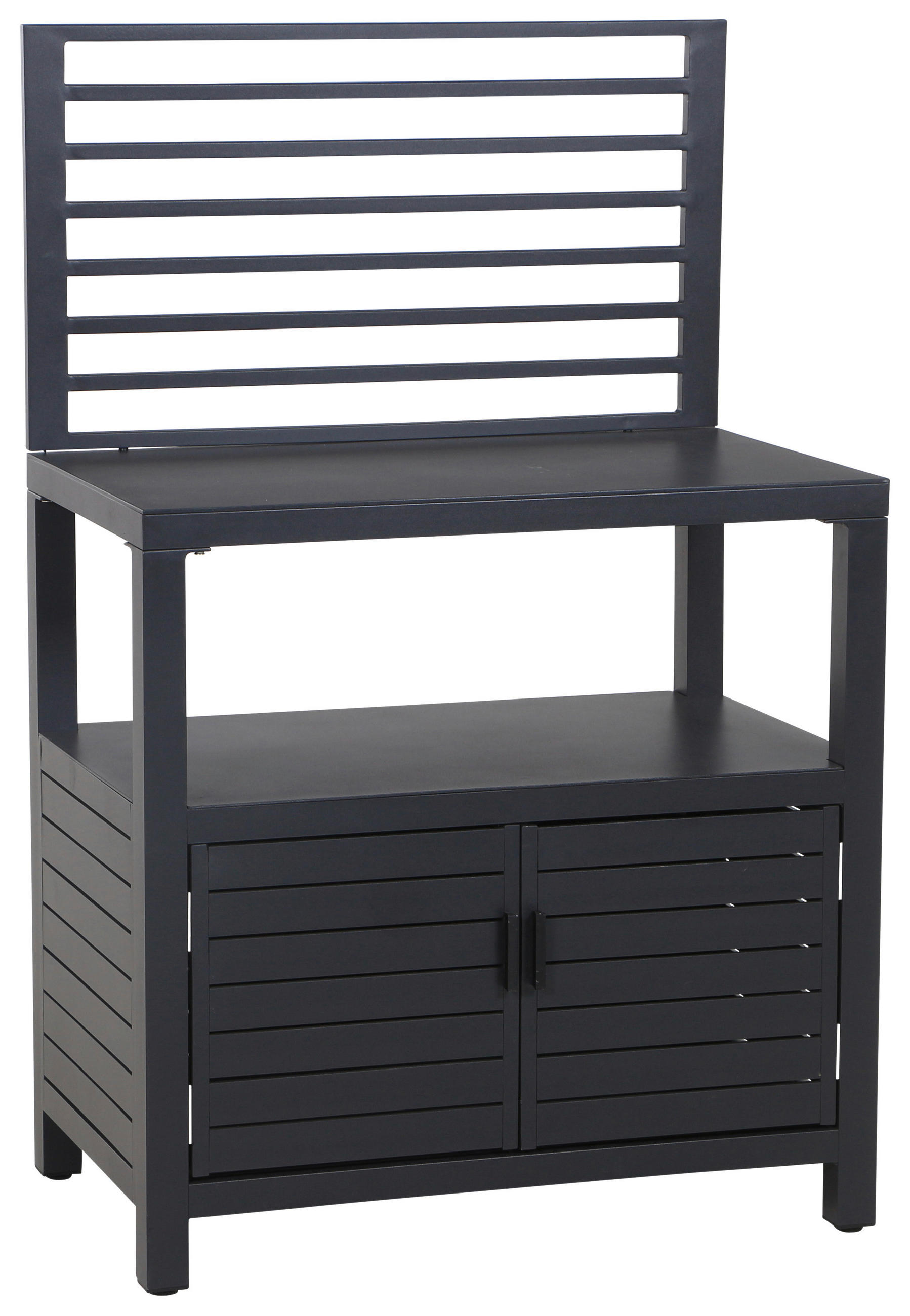 OUTDOORKÜCHE - Anthrazit, MODERN, Metall (90/141/56cm) - Siena Garden