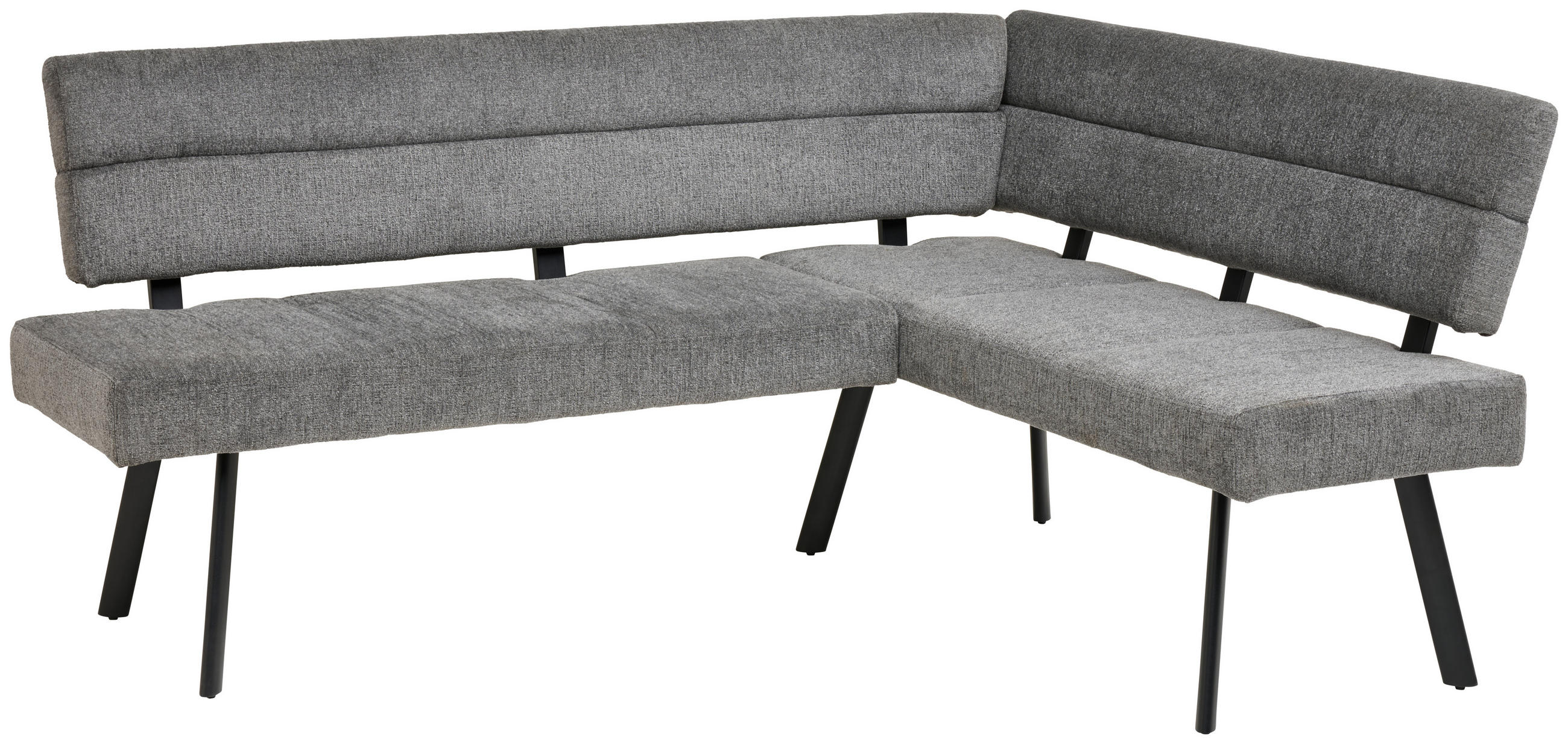 ECKBANK 190/150 cm  in Anthrazit  - Anthrazit/Schwarz, KONVENTIONELL, Textil/Metall (190/150cm) - MID.YOU