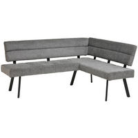 ECKBANK 190/150 cm Webstoff Anthrazit   - Anthrazit/Schwarz, KONVENTIONELL, Textil/Metall (190/150cm) - MID.YOU