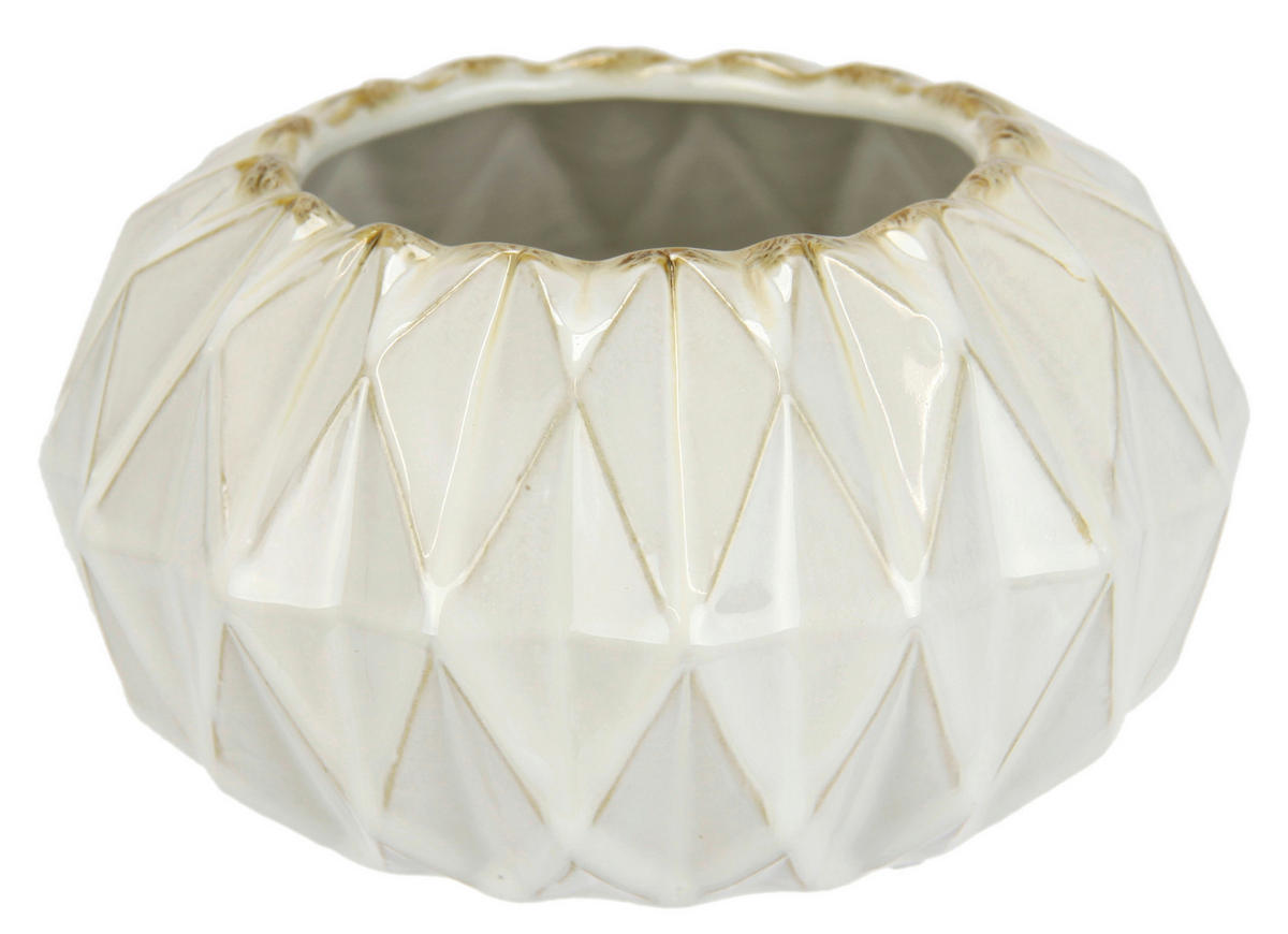 PFLANZENSCHALE   - Creme, Basics, Keramik (17/9cm)