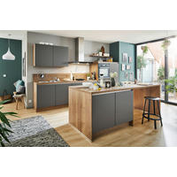 EINBAUKÜCHE 317  - Schieferfarben, Design, Holzwerkstoff - Celina