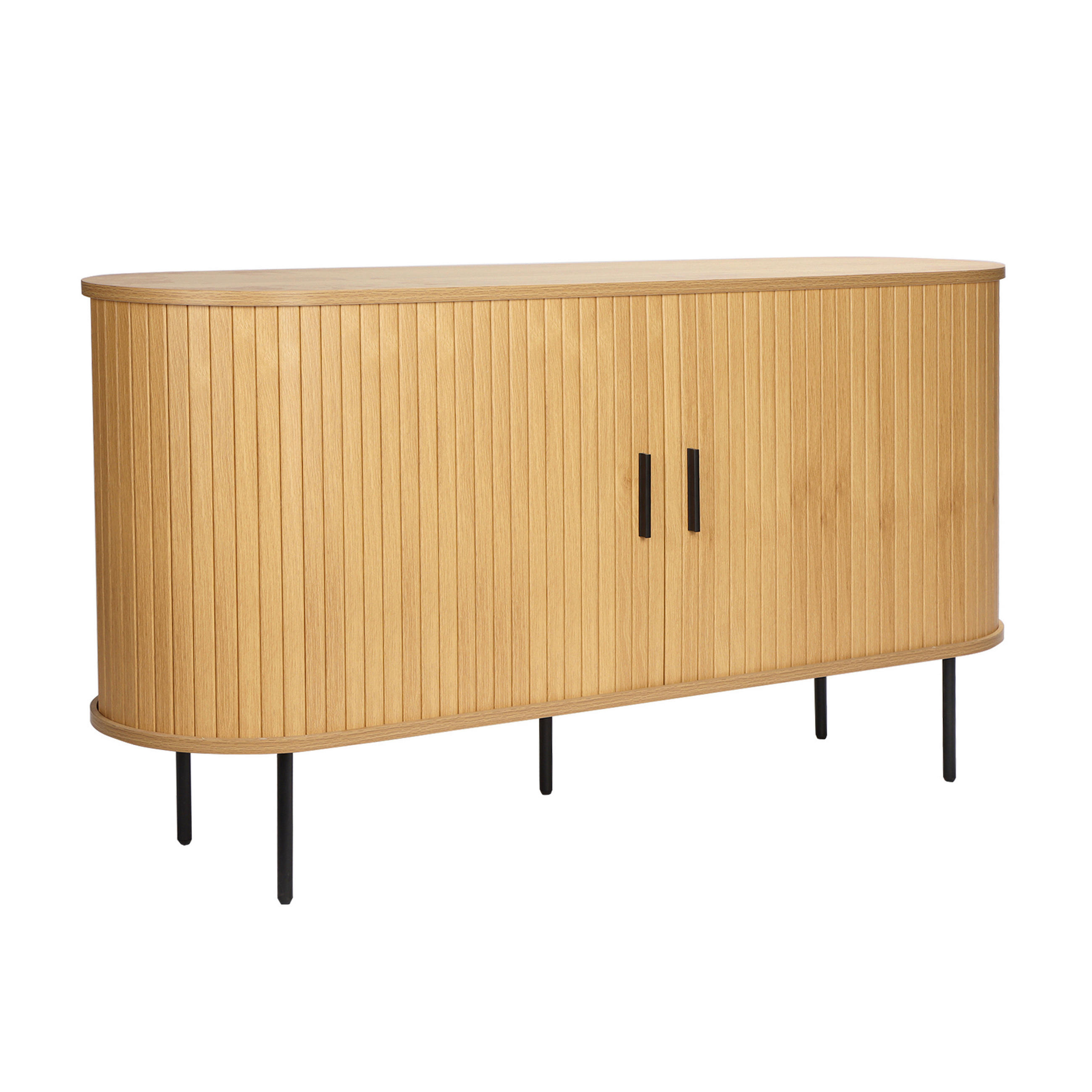 SIDEBOARD  in 140/76/40 cm  - Schwarz/Naturfarben, Design, Holzwerkstoff/Metall (140/76/40cm) - Livetastic