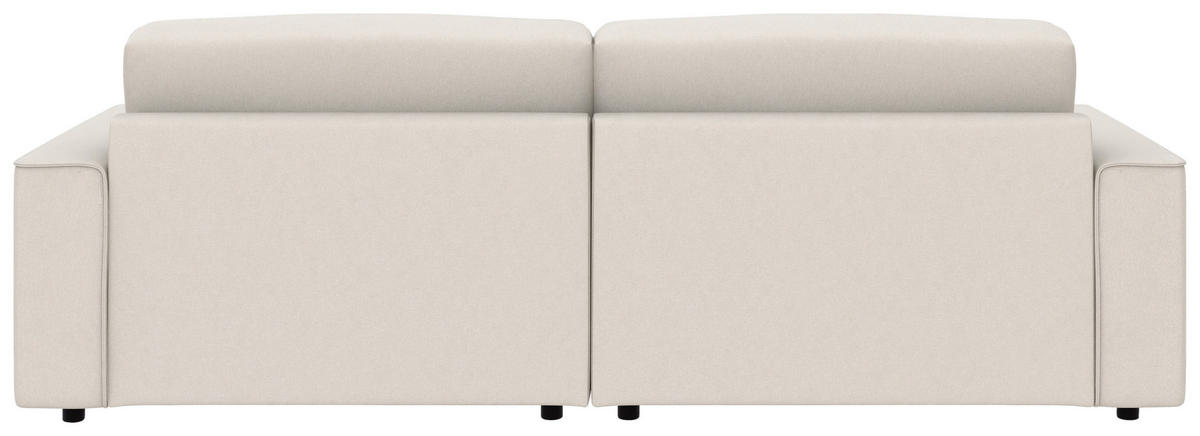 ECKSOFA in Struktur Sandfarben  - Sandfarben/Schwarz, Modern, Kunststoff/Textil (265/164cm) - Trendmanufaktur
