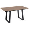 ESSTISCH rechteckig Schwarz, Eiche dunkel  - Eiche dunkel/Schwarz, Basics, Holzwerkstoff/Metall (160/95/76cm) - Celina Home