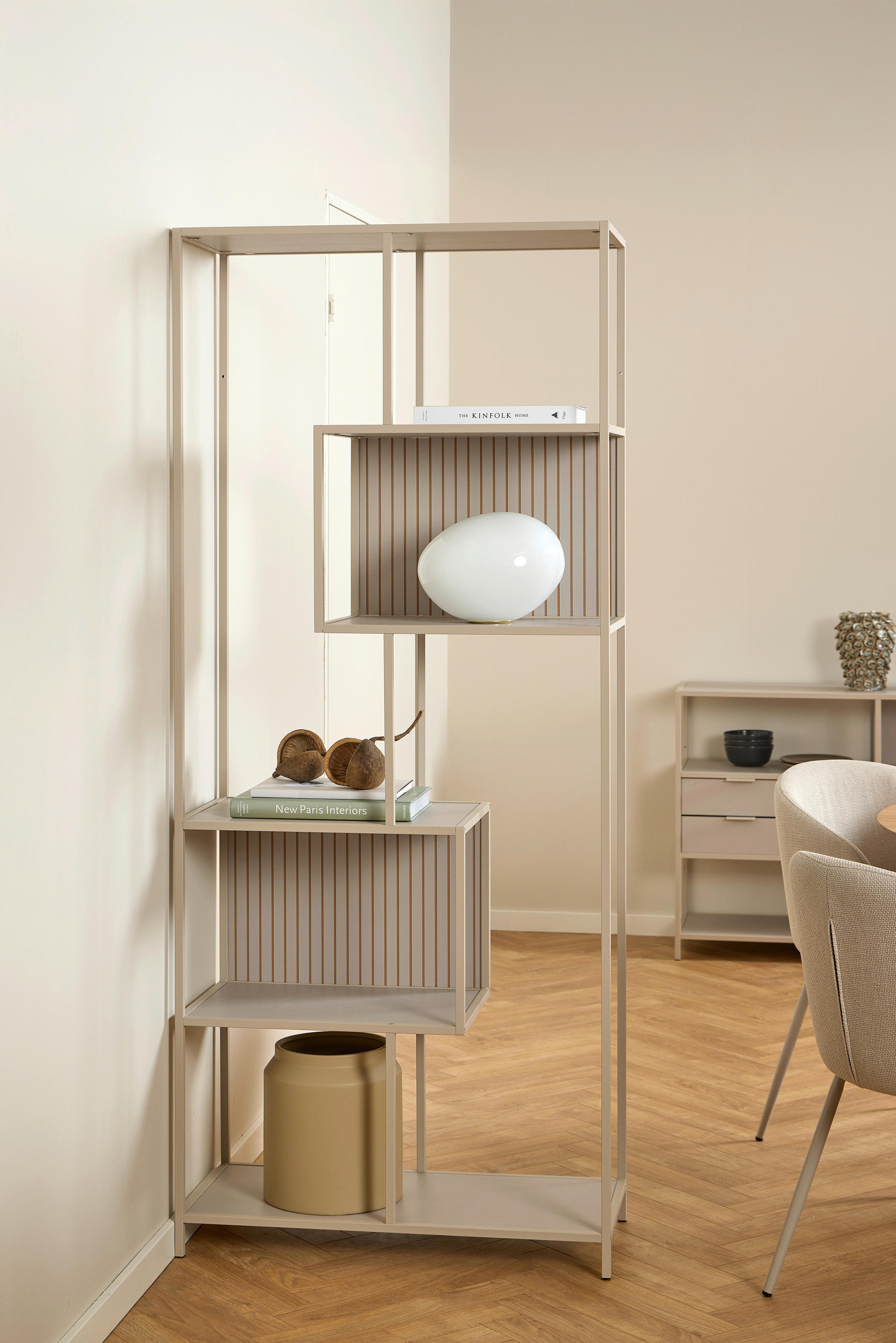 REGAL  77/185/35 cm Grau  - Grau, MODERN, Holzwerkstoff/Metall (77/185/35cm)