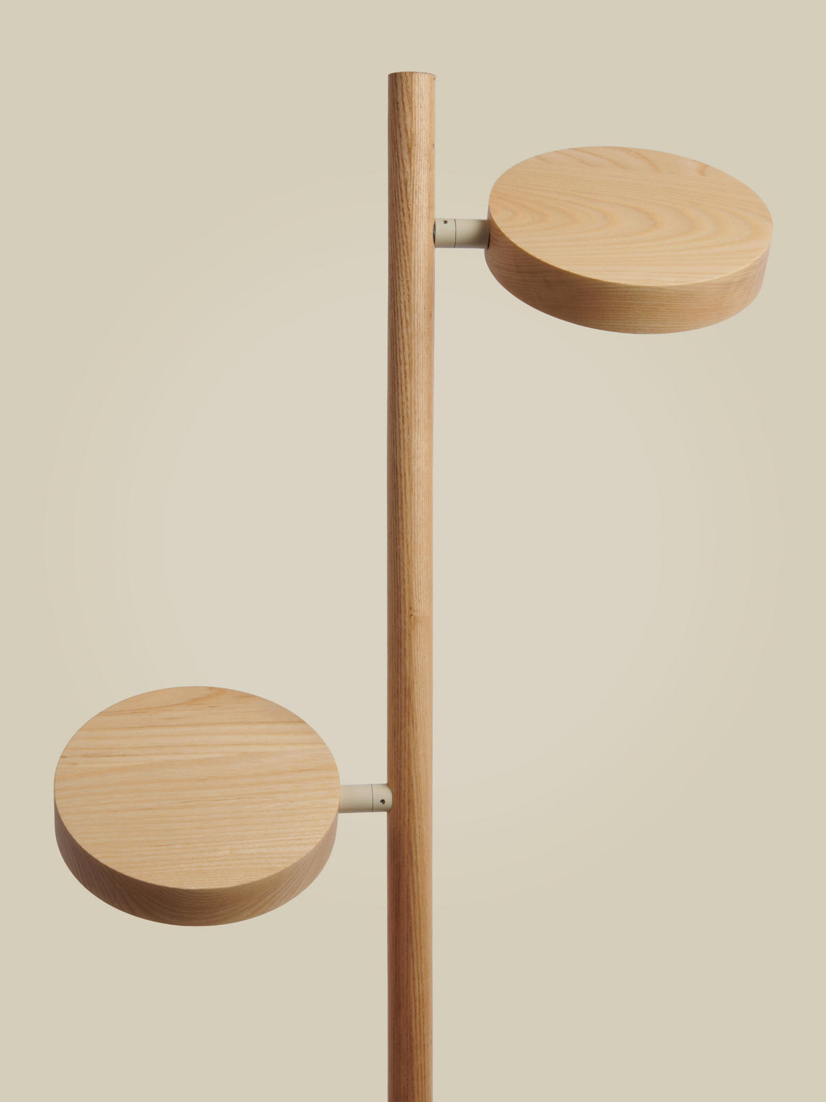 STEHLEUCHTE Good & Mojo 40/146 cm  - Eschefarben/Weiß, Trend, Holz (40/146cm) - Good & Mojo