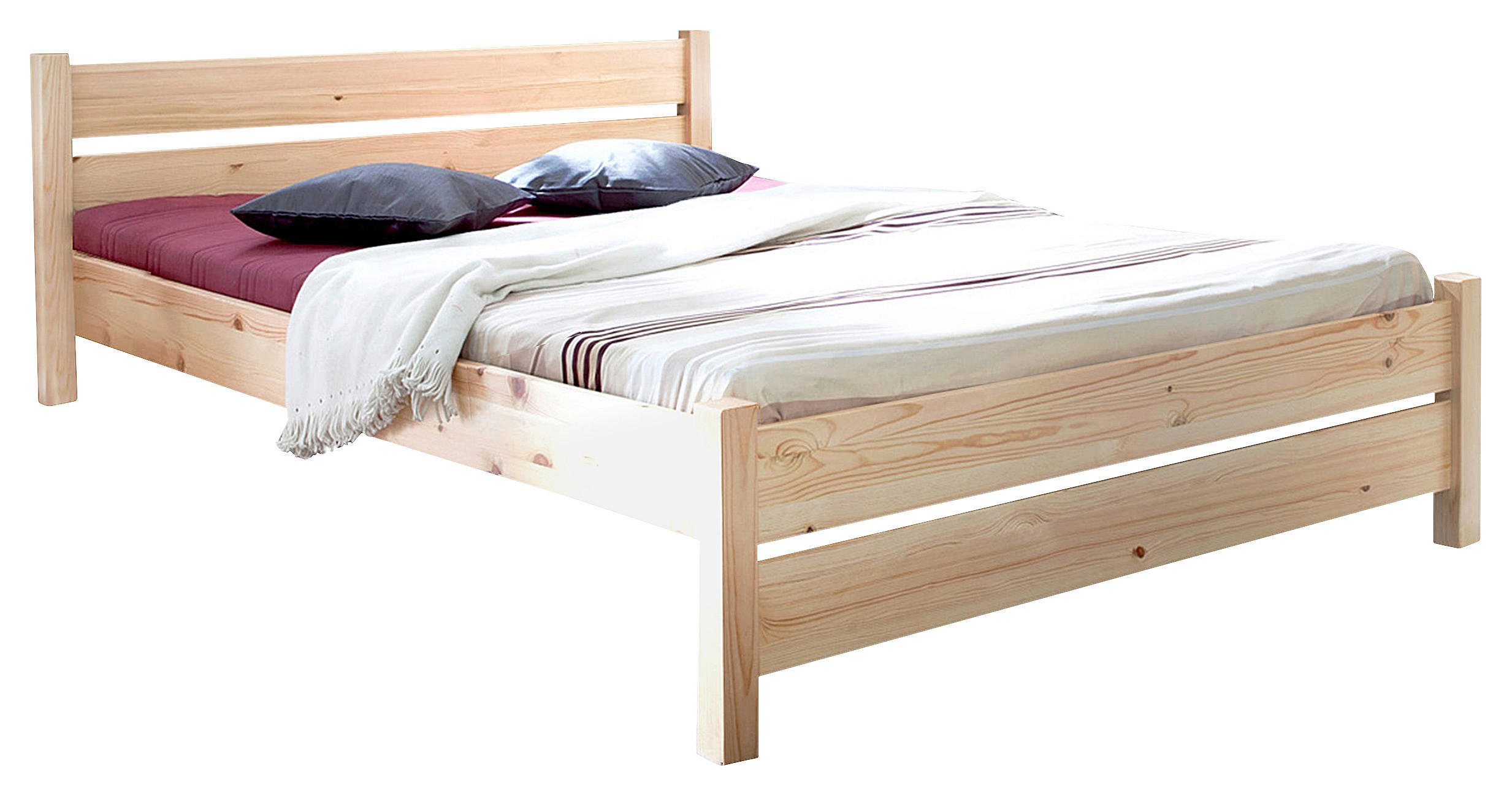 BETT 140/200 cm  in Kieferfarben   - Kieferfarben, Natur, Holz (140/200cm) - MID.YOU