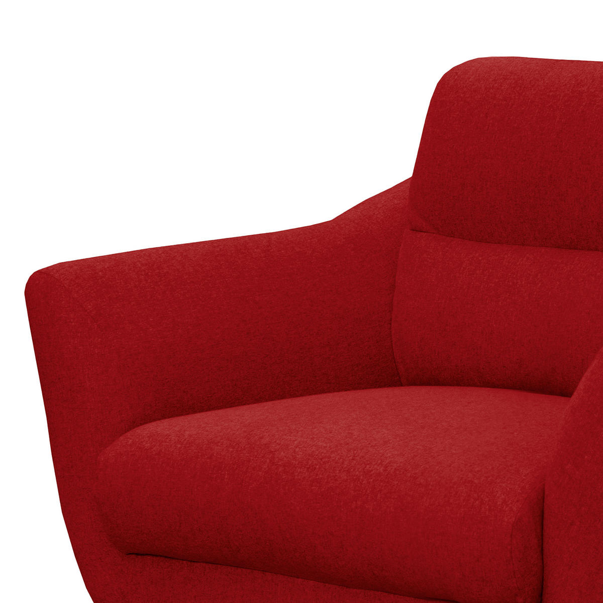 SESSEL in Webstoff Rot  - Buchefarben/Rot, Design, Holz/Textil (92/87/88cm) - Livetastic