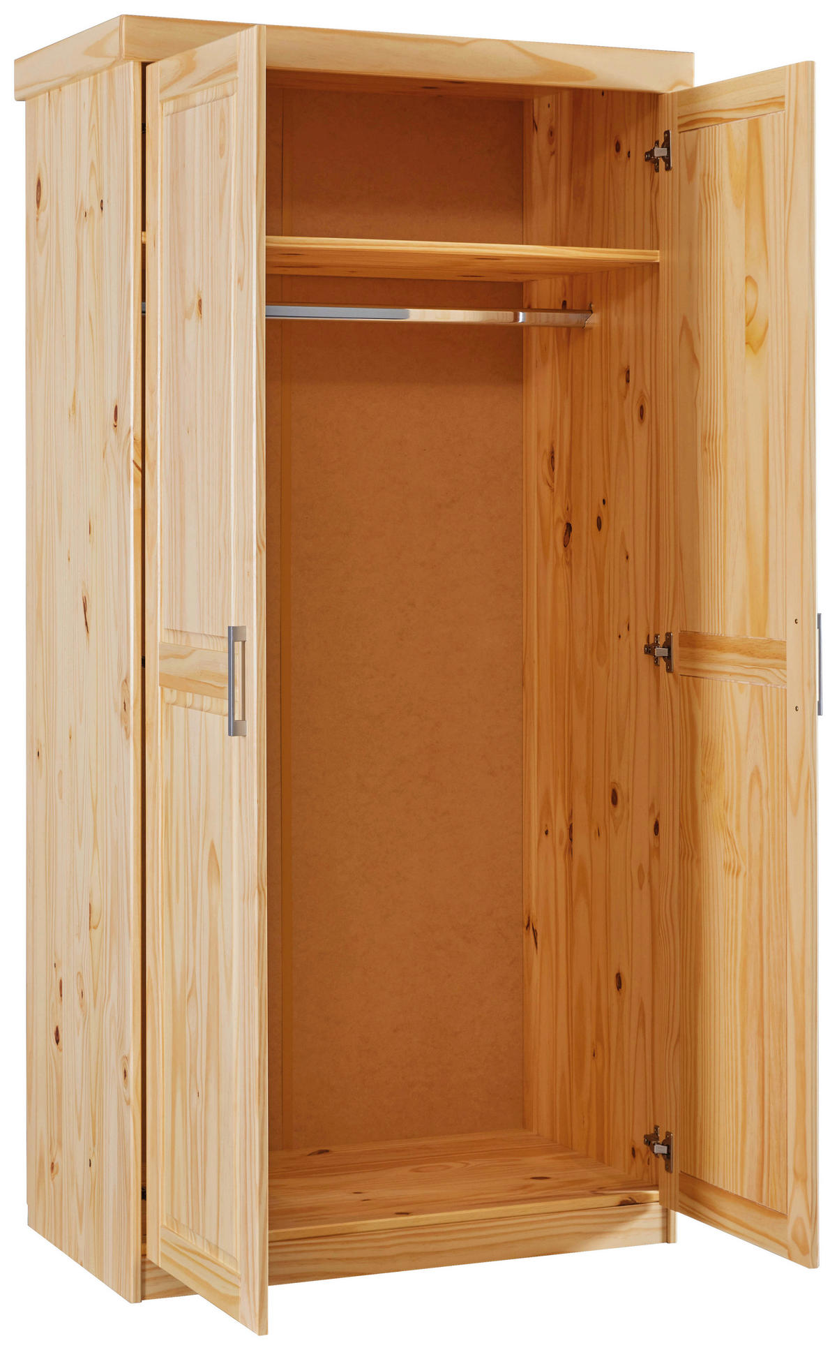 DREHTÜRENSCHRANK 95/190/55 cm 2-türig Kieferfarben  - Alufarben/Kieferfarben, LIFESTYLE, Holz/Metall (95/190/55cm) - MID.YOU
