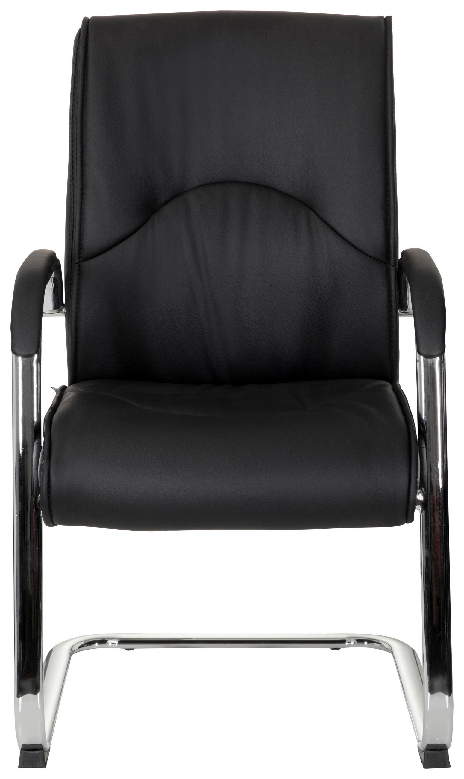 BESUCHERSTUHL Schwarz, Chromfarben  - Chromfarben/Schwarz, MODERN, Textil/Metall (58/108/71cm) - MID.YOU