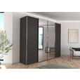 SCHWEBETÜRENSCHRANK 271/235/68 cm 4-türig Graphitfarben  - Chromfarben/Graphitfarben, Design, Holzwerkstoff/Metall (271/235/68cm) - Novel