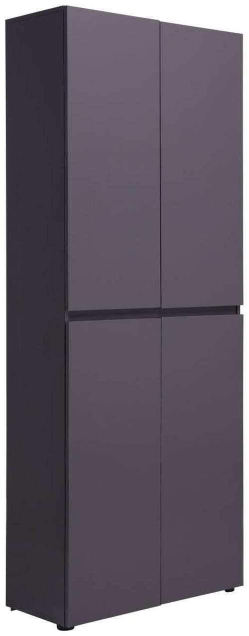SKOSKÅP 80/200/34 cm  - svart/antracit, Design, trämaterial/plast (80/200/34cm) - Xora