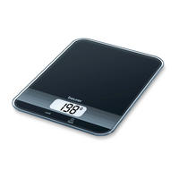 ELEKTRISCHE KÜCHENWAAGE  - Schwarz, Trend, Glas (20,00/1,65/14,50cm) - Beurer