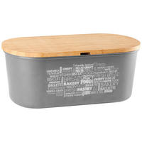KUTIJA ZA KRUH  34/18/14 cm      - siva/prirodne boje, Basics, drvo/plastika (34/18/14cm) - Kesper