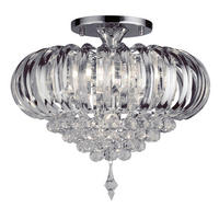 MENNYEZETI LÁMPA - krómszínű, Design, fém (54/45cm)