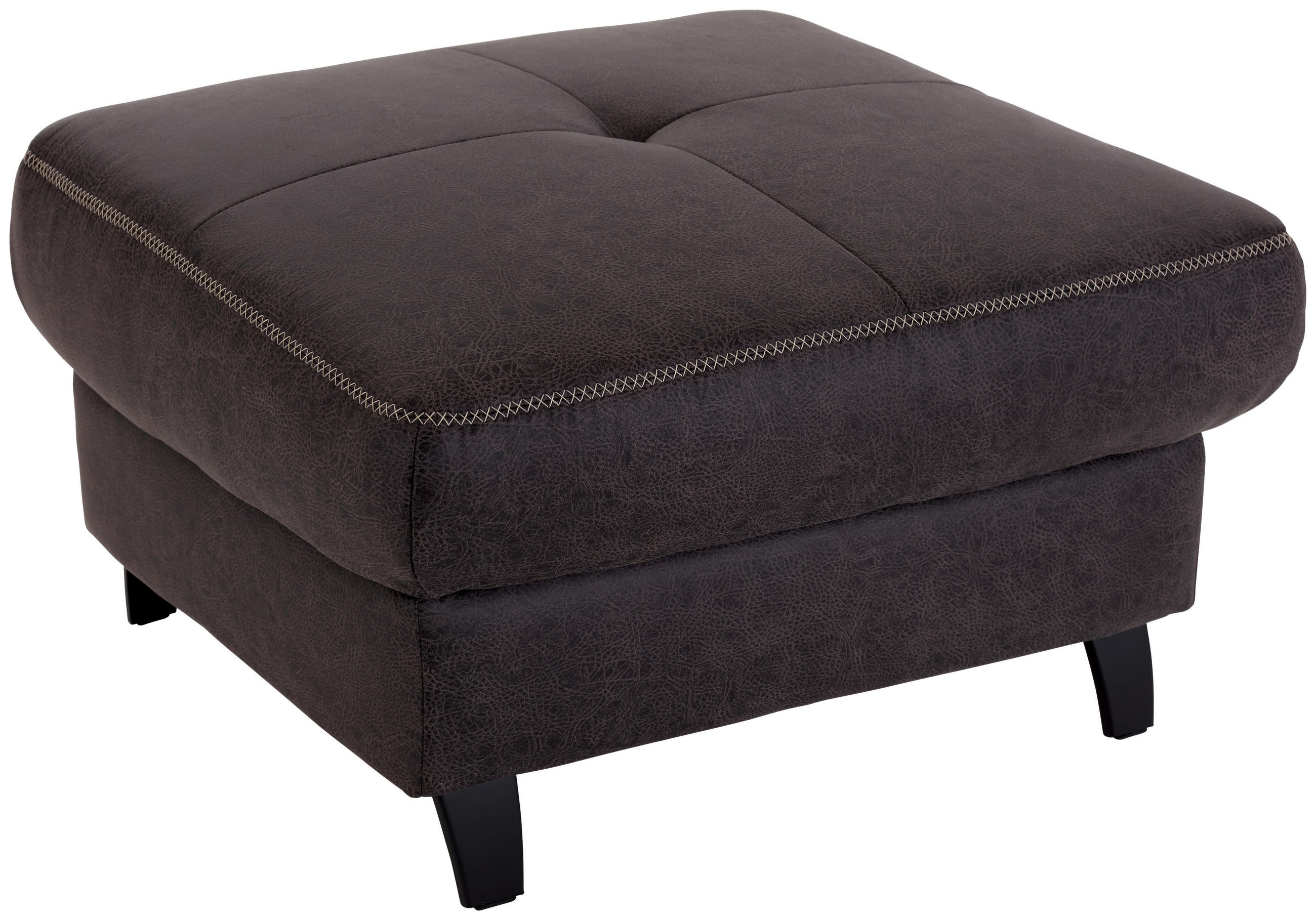 Hocker Varese mit Stauraum Mikrofaser Anthrazit H: 49 cm