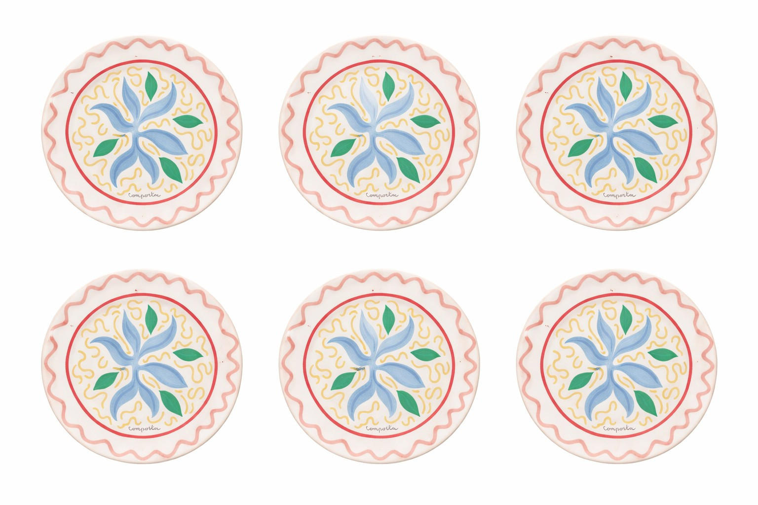 SPEISETELLERSET Multicolor 27 cm SUMMER BLISS  - Multicolor, Basics, Keramik (27cm) - Costa Nova