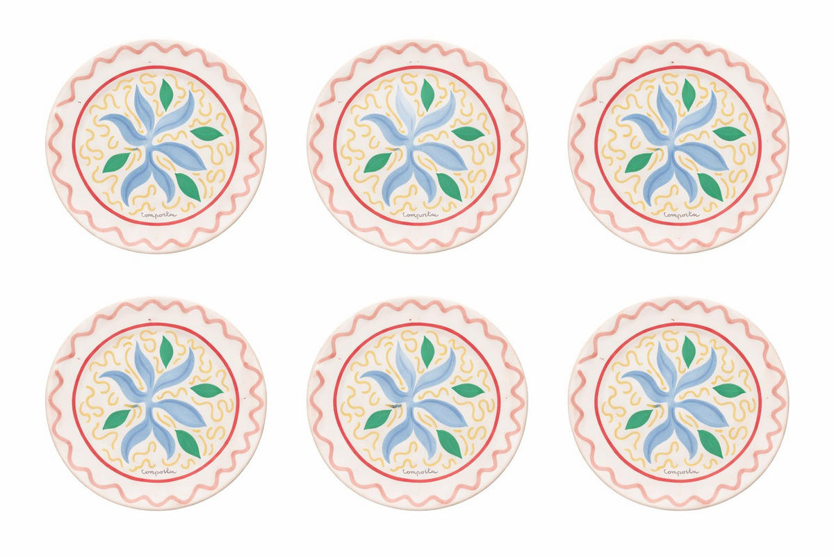 SPEISETELLERSET Multicolor 27 cm SUMMER BLISS  - Multicolor, Basics, Keramik (27cm) - Costa Nova