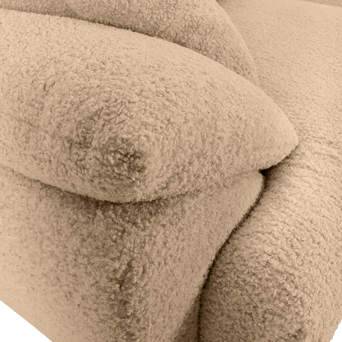 BIG SOFFA i plysch ljusbrun  - ljusbrun/svart, Modern, textil/plast (290/68/117cm) - MID.YOU